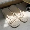 Chanclas Grandes con Lazo para Niños para Mujer Verano Estilo Dama Moda Hogar Suela Suave Antideslizantes Exteriores Playa Chanclas