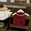 Conjunto de Ropa de Verano para Niñas, Ropa Elegante para Bebés, Marca de Moda Infantil de Moda, Camiseta sin Mangas con Lazo de Encaje Estilo Coreano, Falda de Encaje tipo Pastel
