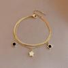 Nuevo collar TikTok de concha de estrella de cinco puntas para mujer Lujo ligero Alto sentido ins diseño de nicho simple estilo coreano cadena para la clavícula