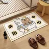 Alfombra de Piso de Barro de Diatomeas Dibujo Animado de Capibara Alfombrilla para Pies Absorbente de Agua de Baño Capibara Lindo Forma Irregular Antideslizante Alfombra de Entrada