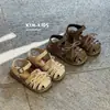 Sandálias Romanas Trançadas Retro Estilo Coreano para Crianças Novo Estilo Verão 2026