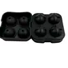 Molde de Silicona para Bolas de Hielo Preferido Transfronterizo Venta al por Mayor Tamaño Grande Bandeja de Hielo de Silicona para Hacer Hielo Redondo 4 Eliminación de Película de Disco de Hockey sobre Hielo