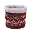 Suéter de Lana Tejida de Invierno Bufanda con Bufanda Gruesa de Terciopelo Niñas Copo de Nieve Blanco Set de Cuello de Doble Capa Bufanda Cálida