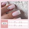 Europeu e Americano Branco Francês Pontos Pretos Strass Patch de Unha Postiça Simples para Usar na Mão Unhas Unhas Prontas