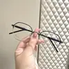 Armazones de Metal Retro Poligonales Estilo Coreano Lentes Lisos Venta al por Mayor en Danyang Se Pueden Montar Lentes de Graduación Anti-Luz Azul