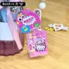 Llavero creativo de acrílico con arena líquida Sanrio Happy Park, colgante para bolso, decoración, pequeño regalo