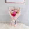 Presente de Dia dos Professores para Professores: Pequeno Buquê de Flores Secas, Gipsofila, Cravo, Rosa, Flores de Sabão, Dia dos Namorados Qixi