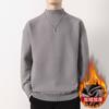 Tricô Meia-Gola Outono e Inverno Masculino Veludo Espessado Peça Única Moletom de Veludo Lã Quente Tricô 7111