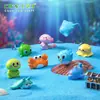 Miniaturas de animais golfinho e caranguejo para paisagismo, decorações e acessórios de paisagismo para aquário marinho DIY.