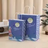 Saco de Papel Kraft Papai Noel Transfronteiriço Sacola Criativa Personalizada para Embalagem de Presente Sacola de Compras Manual para Doces de Festa Atacado