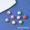 Cuentas Espaciadoras de Filigrana Cloisonné Gota de Aceite de 8 mm Color Esmalte Azul Quemado Cuentas Sueltas Accesorios Alta Retención de Color Cuentas Redondas Cuentas Hechas a Mano DIY