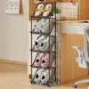 Zapatero para Dormitorio para Uso en Casa, Zapatero Dedicado para Almacenamiento en Viviendas de Alquiler Interiores, Zapatero Pequeño Simple de Múltiples Niveles Debajo del Escritorio en el Dormitorio