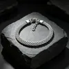 Pulsera de cadena de malla ajustable, personalizada, a la moda, para hombres y mujeres, estilo unisex, cadena tejida facetada de acero inoxidable, moderna y versátil