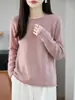 Novedad Otoño/Invierno 2026 Suéter de Punto para Mujer Cuello Redondo Borde Rizado Suéter de Ganchillo Ropa de Primera Línea Lista para Usar Suéter Básico Venta al por Mayor