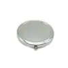 Espejo cosmético portátil creativo espejo hecho a mano base redonda 7CM belleza doble cara plegable metal pequeño espejo