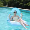 Hamaca inflable de 4 tubos, venta directa transfronteriza, para entretenimiento acuático, reclinable, cama flotante con respaldo plegable de red y explosión flotante.