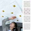 CTZS Espuma Floral Cuadrada Dorada Incrustada Papel Tapiz Geométrico en Relieve Pegatina de Pared Estilo Clásico de Lujo Autoadhesivo Anti-Moho Resistente al Aceite Para Lobby de Hotel Sala de Estar Pared de Fondo 70cmx70cm