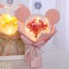 Día de San Valentín Bola Bobo Ramo de Gipsofila Eterna Muñeco de Mano Temporada de Graduación Regalo Estudiante Flor Eterna Recuerdo