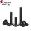 Tornillos de Máquina de Cabeza Cruzada de Acero Inoxidable 304 Negro M3M4M5M6M8 Tornillos de Máquina de Cabeza Plana Grande Chapados en Zinc Negro