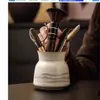 Tetera de Cerámica Horno Ru con Patrón de Montañas y Agua, Taza de Té, Cuenco de Té, Juego de Té, Juego de Té Kung Fu, Tetera para Preparar Té, Estilo Minimalista de Lujo Ligero