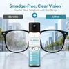 Spray Limpiador Portátil para Gafas KineShineX - Descontaminación de Lentes, Eliminación de Grasa, Secado Rápido, Antivaho, Antihuellas Dactilares