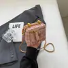 2026 Nueva Mini Bolso de Cadena para Mujer, Lindo Bolso Cuadrado Pequeño, Bolso Caja de Tweed Estilo Chanel, Bolso Cruzado Cuadrado Pequeño