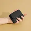 Cartera Genuina de Cuero Estilo Japonés Exclusiva de Comercio Exterior para Mujer, Mini Cartera Corta Antirrobo Rfid con Múltiples Ranuras para Tarjetas y Bolsillo para Monedas