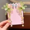 Diadema Hanfu con lazo para niños, accesorios para el cabello para niñas, horquilla antigua, horquilla con borla estilo hada Costose antigua con clip para accesorios