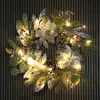 Corona de Navidad artificial transfronteriza de Amazon con piñas y follaje, arreglo de escena navideña, decoraciones navideñas