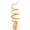 Juguetes de Cuerda de Algodón de Colores para Pájaros, Cuerda de Trepar de Color Degradado, Anillos Columpios y Suministros de Juego para Masticar para Periquitos, Agapornis y Cacatuas