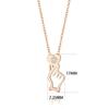 Novo Hot Red Riding Book Hot Fortune True Diamond Colar Niche Design Sense ins Titanium Steel Necklace Gift
