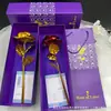 Flor Delta de Lámina Dorada 520 Regalo Día de las Madres Día de San Valentín Rosa de Oro de 24K Flor Artificial Regalo Día de San Valentín