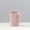 Taza de lavado simple para uso doméstico, vaso para cepillos de dientes hecho de paja de trigo con asa, vaso para cepillos de dientes creativo y lindo para parejas