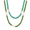 Estilo antiguo chino nuevo lujo ligero retro personalidad piedra natural jade blanco hecho a mano con cuentas cadena para clavícula collar joyería al por mayor