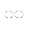 Pendientes de Aro de Plata Pura S925 Silver House, Nuevos con Diseño Retorcido Liso, Joyería Simple para Oreja, No Necesita Quitarse