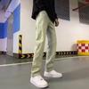 Jeans Retro Estilo Americano Lavado Antigo Estilo Waste Earth Stretch Perna Reta Perna Larga Afunilado para Adolescentes 2024