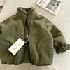 Chaqueta de Lana de Cordero para Niños 2025 Chaqueta de Invierno Forrada de Polar para Niños Pequeños y Medianos, Ropa Exterior de Color Sólido, Top Cálido Estilo Coreano para Bebés