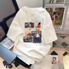 Camiseta de Verano de Manga Media Suelta con Estampado de Conejo de Dibujos Animados Sencilla Joker para Pareja Venta al por Mayor de Fábrica