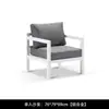 Sofá Combinado de Aleación de Aluminio Nórdico para Exteriores Mesa de Café Individual Doble Modelo de Villa Habitación Patio Casa de Huéspedes Jardín Ocio