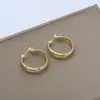 Brincos Simples Circulares Doces de Design de Nicho Versátil Moda Atmosfera de Luxo Leve Retro Transfronteiriço Europeu e Americano