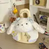 Mochila de Conejo de Peluche Linda Estilo Japonés Mochila Pequeña de Conejo Lolita para Niñas Mini Mochila Escolar de Dibujos Animados