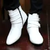 Botas de Moda para Hombre 2021 Talla Grande 45 47 Transfronterizas Wish Aliexpress Botas de Caña Alta Ebay Amazon Superficie de Cuero