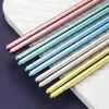 Palillos de Titanio Puro para Uso Doméstico, Antiescaldantes, Libres de Moho, Portátiles para Picnics al Aire Libre, Huecos, Aislantes del Calor, Resistentes al Moho, Antideslizantes, Vajilla de Alta Gama