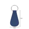 Llavero rectangular de piel sintética con láser, llavero en blanco de doble cara para cinturón, llavero redondo de piel, llavero para imprimir DIY