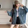 Roupas Infantis Meninas Jaqueta Jeans Nova Temporada de Primavera e Outono Moda Estilosa Infantil Crianças Médias e Grandes Jaqueta de Flores Pequenas Blusa Solta