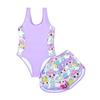 Traje de baño con estampado europeo y americano para niños grandes de AliExpress, bikini lindo de niña, traje de baño de dos piezas para la playa para niños