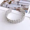 Pulsera Ovalada Europea y Americana de Tres Capas Hueca Abierta, Pulsera Minimalista de Moda Versátil, Joyería Única de Nicho al por Mayor