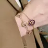 [07] versión coreana transfronteriza de ins moda lujo brújula de la suerte placa de estrella ocho estrellas Mans flores pulsera mujeres
