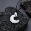 Collar con colgante de media luna para hombre, de alta gama, combinable con todo, tejido a mano, accesorio de cordón, joyería sencilla de verano para mujer.