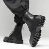 [Personalizado] Botas Martin Otoño e Invierno 2024 para Hombre Botas Cortas Atractivas Estilo Británico Puntera Redonda Moda Botas de Cuero de Media Caña 12512-H